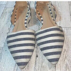 MERONA (Target):  Women’s  Blue & white stripes flats